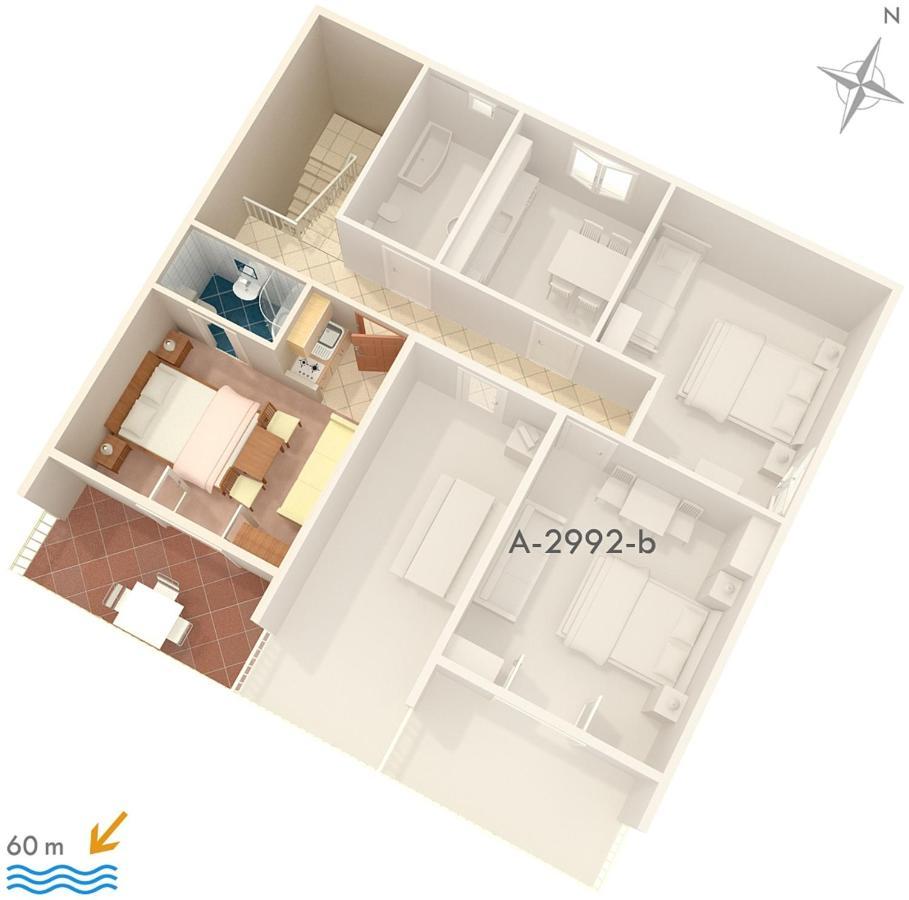 Apartments By The Sea Duce, Omis - 2992 ドゥギ・ラット エクステリア 写真
